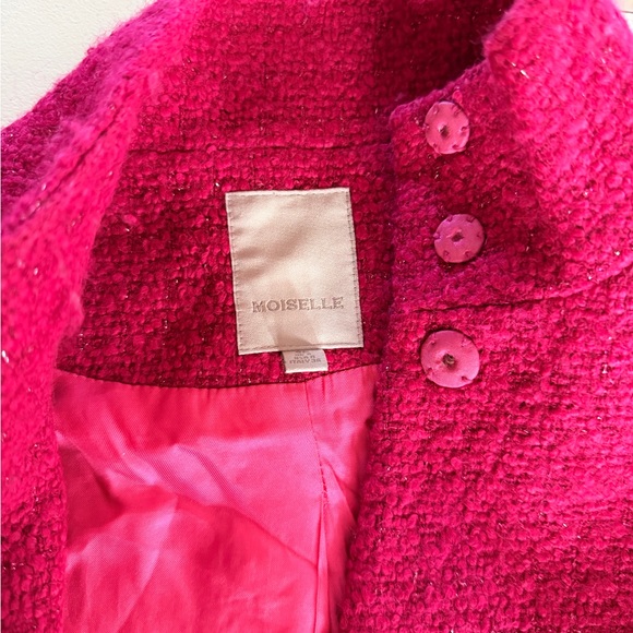 Moiselle Vibrant Pink Tweed and raccoon Jacket - Picture 2 of 4